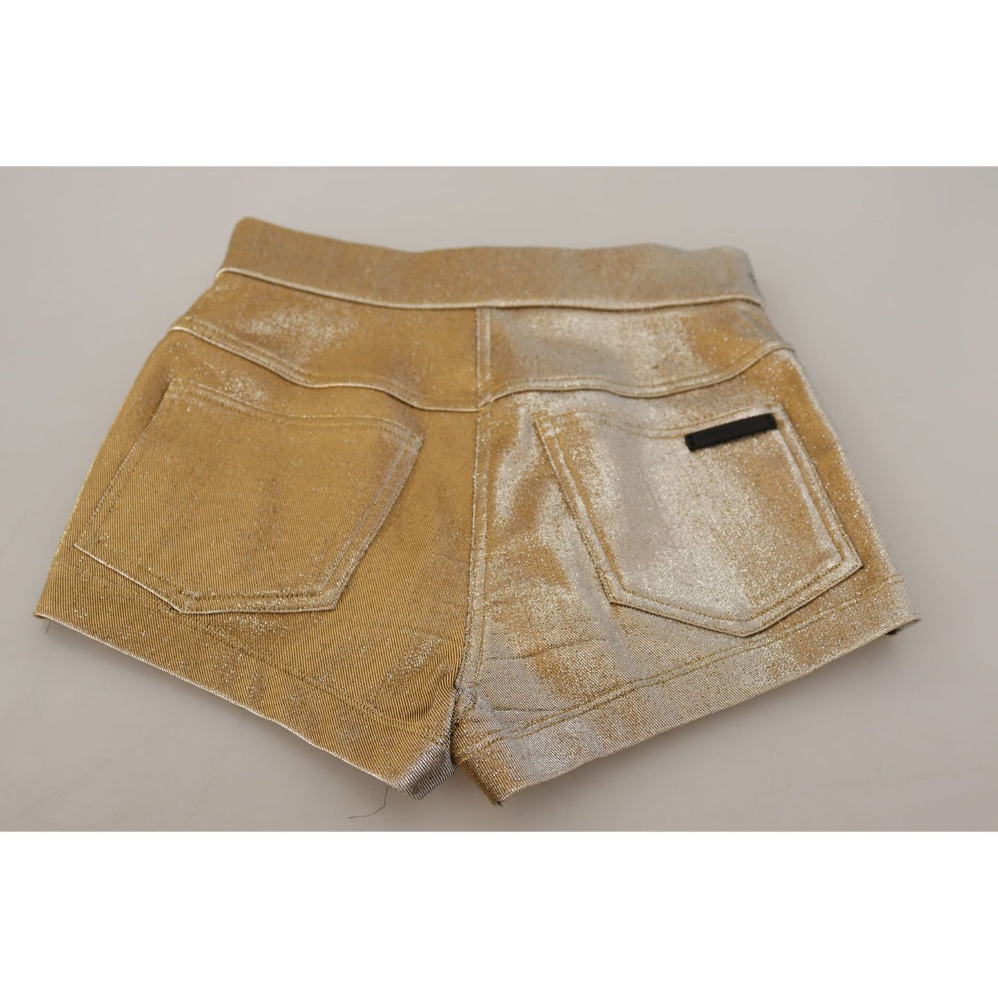 Dolce & Gabbana Gold High Waist Hot Pants Shorts Dolce & Gabbana