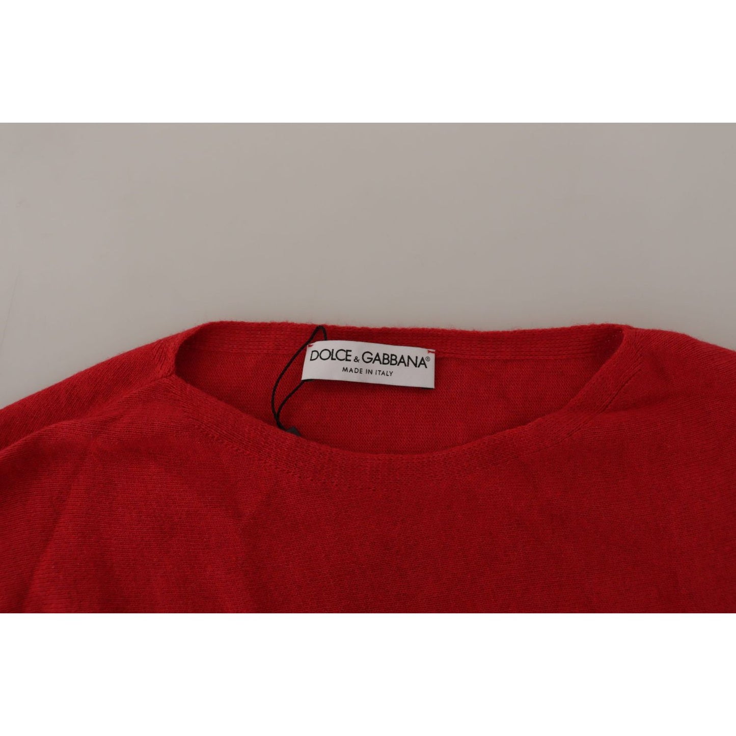 Dolce & Gabbana Elegant Red Wool Blend Knit Sweater Dolce & Gabbana