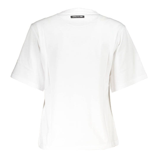 Cavalli Class White Cotton Women T-Shirt Cavalli Class