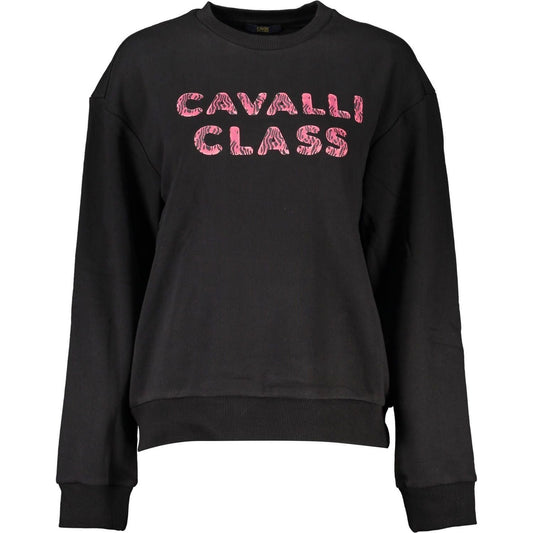 Cavalli Class Black Cotton Women Sweater Cavalli Class