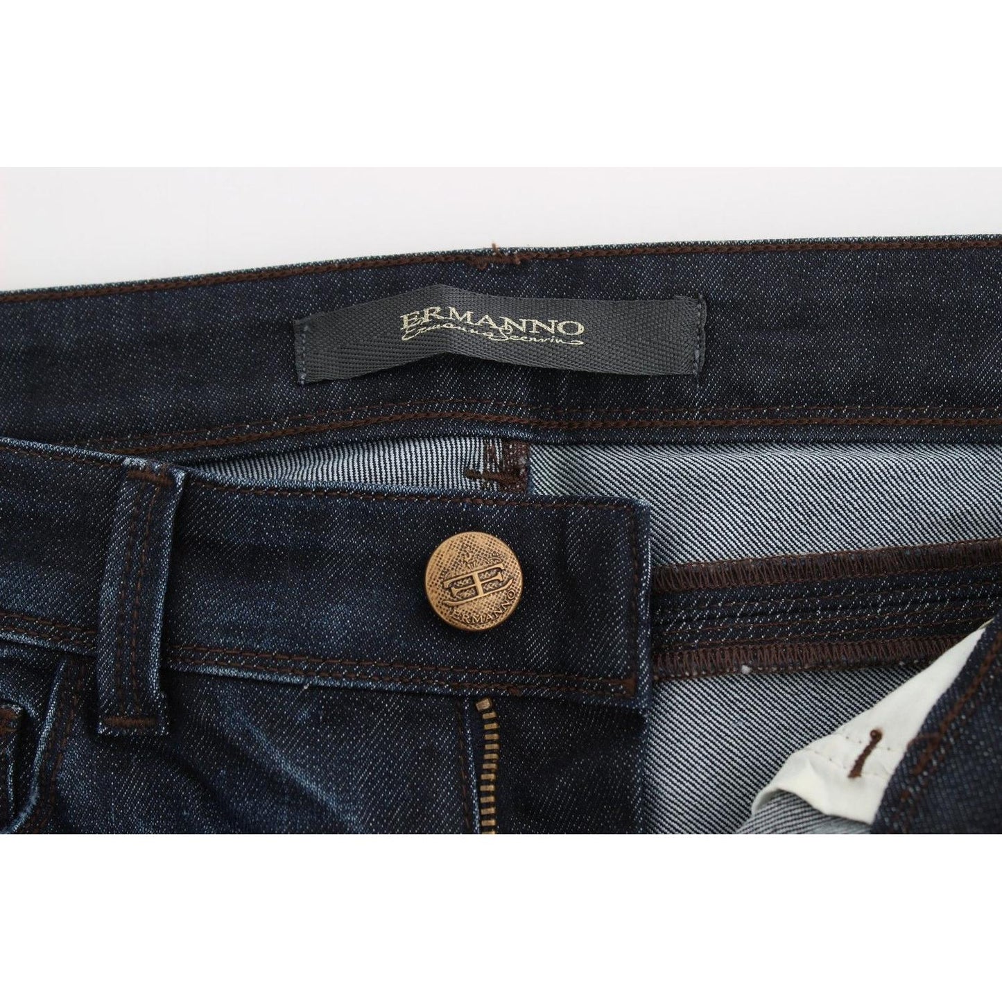 Ermanno Scervino Chic Dark Blue Skinny Jeans Ermanno Scervino