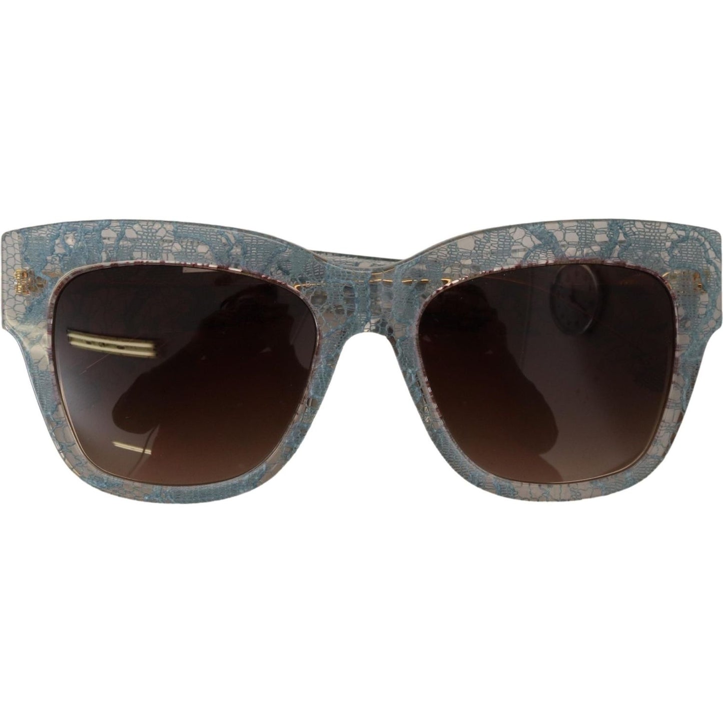 Dolce & Gabbana Elegant Lace Detail Blue Sunglasses Dolce & Gabbana