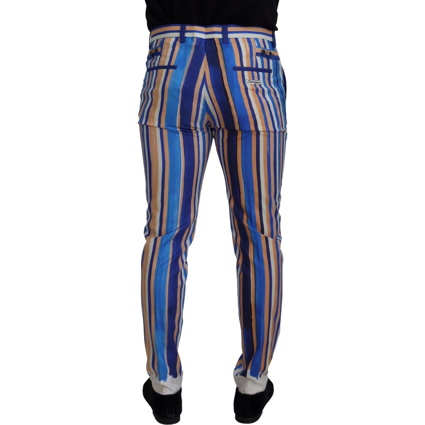 Dolce & Gabbana Sleek Striped Slim Fit Chinos Dolce & Gabbana