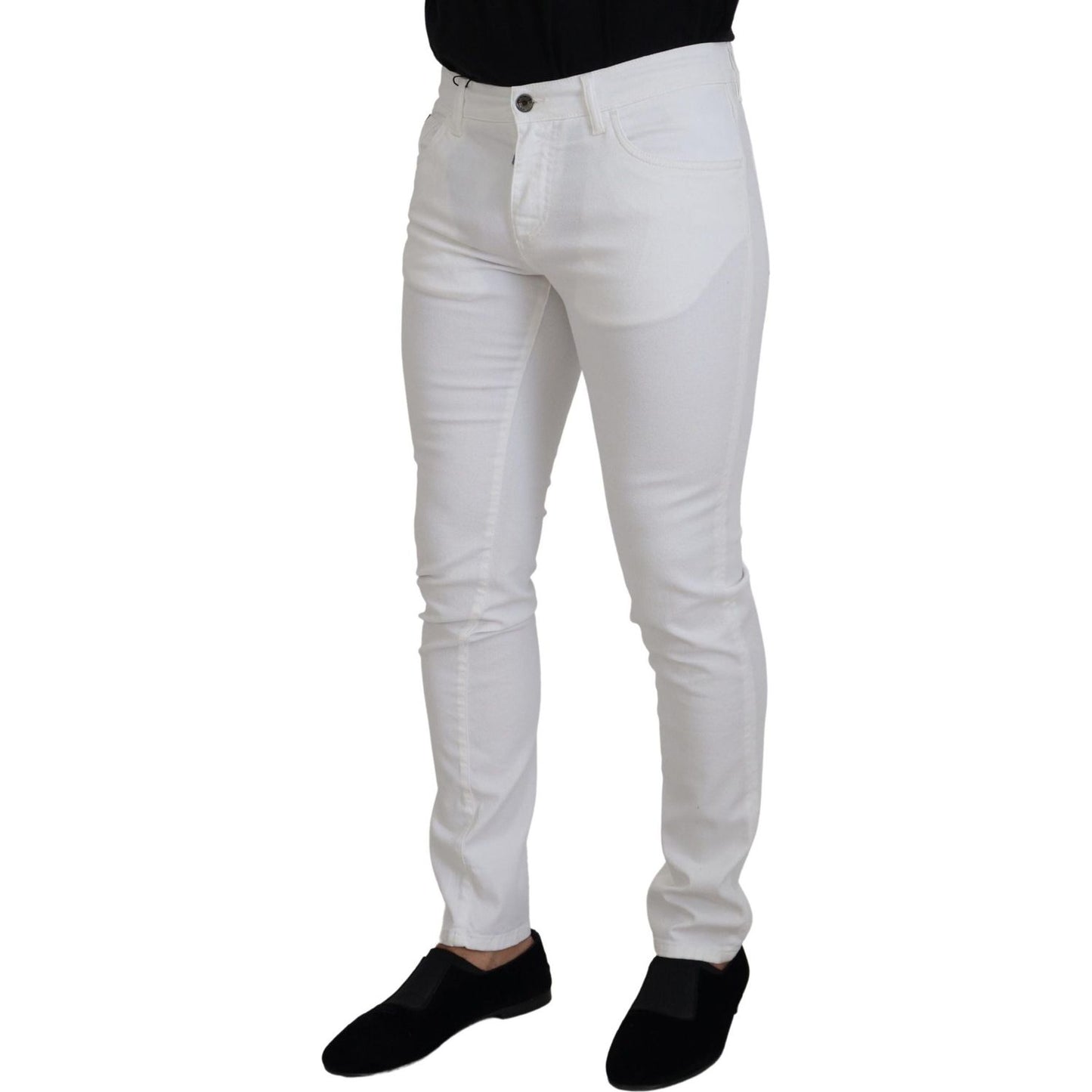 Dolce & Gabbana Elegant Slim Fit White Skinny Jeans Dolce & Gabbana