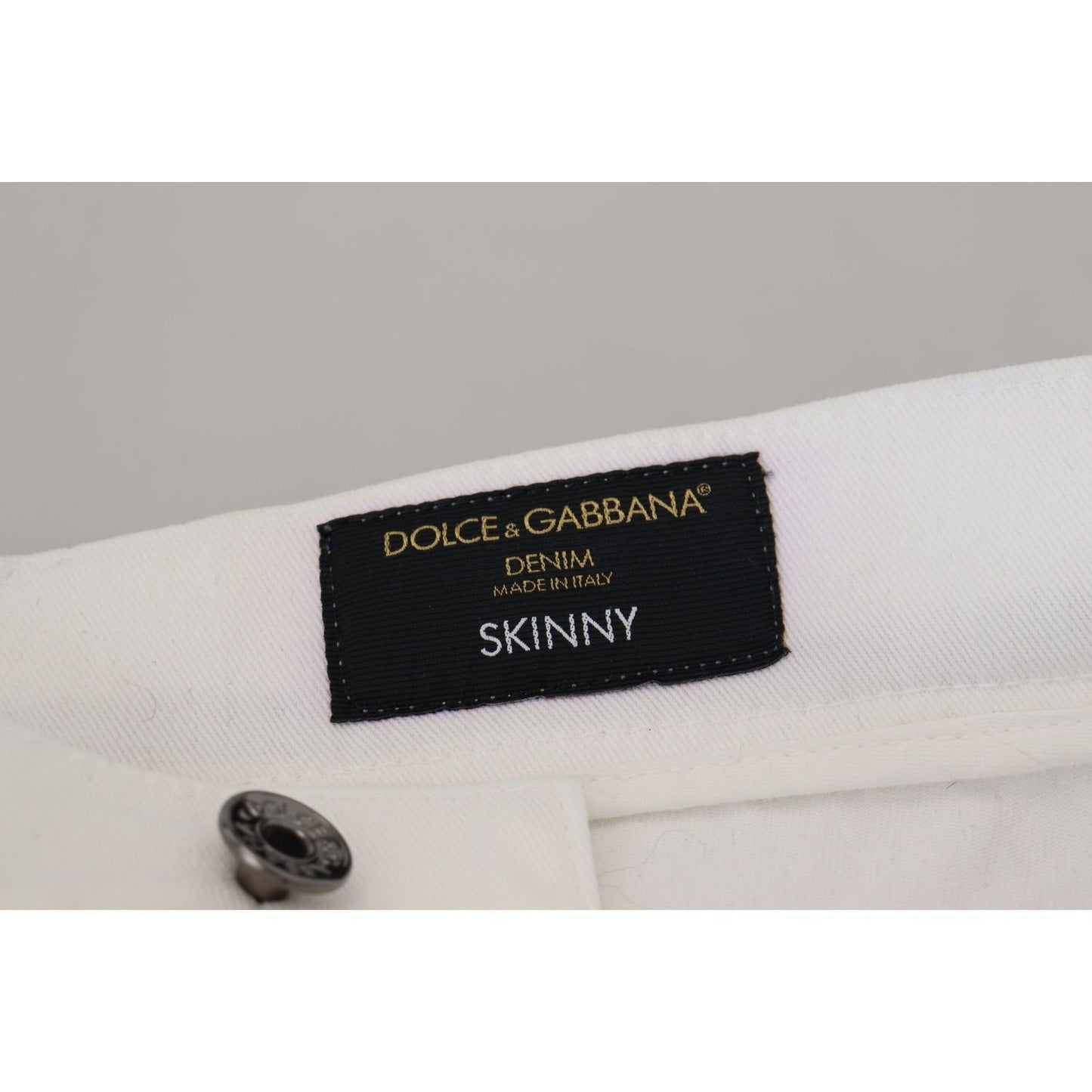 Dolce & Gabbana Elegant Slim Fit White Skinny Jeans Dolce & Gabbana