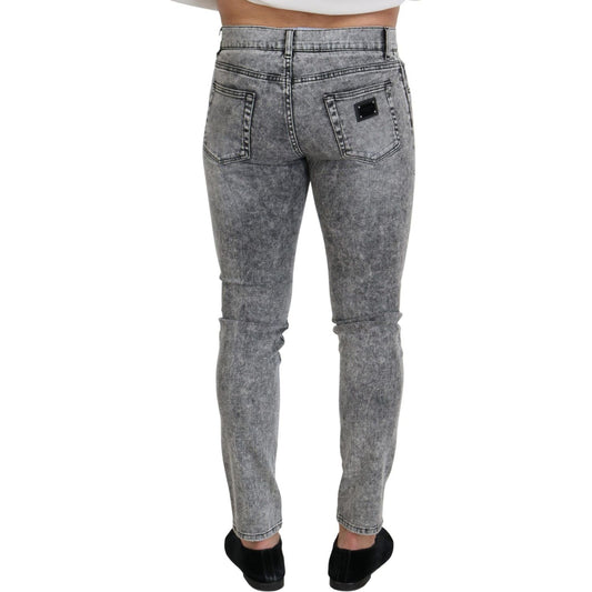 Dolce & Gabbana Chic Slim Fit Gray Denim Dolce & Gabbana