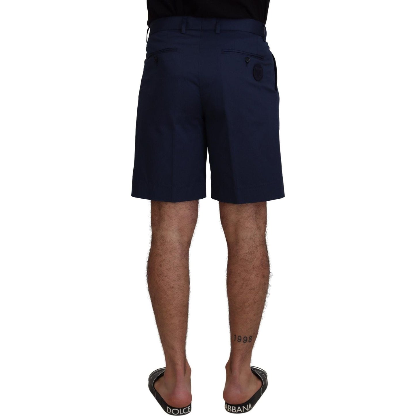 Dolce & Gabbana Blue Chinos Cotton Stretch Casual Shorts