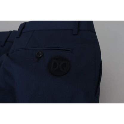 Dolce & Gabbana Blue Chinos Cotton Stretch Casual Shorts