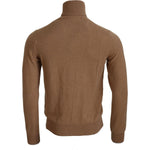 Dolce & Gabbana Beige Cashmere Turtleneck Pullover Sweater MAN SWEATERS Dolce & Gabbana Sienna