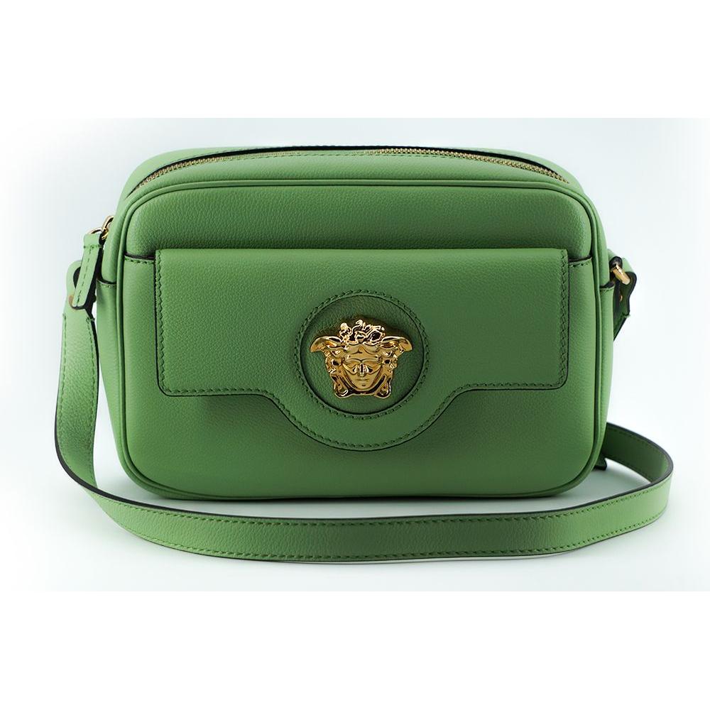 Versace Elegant Mint Green Leather Camera Case Bag Crossbody Bag Versace