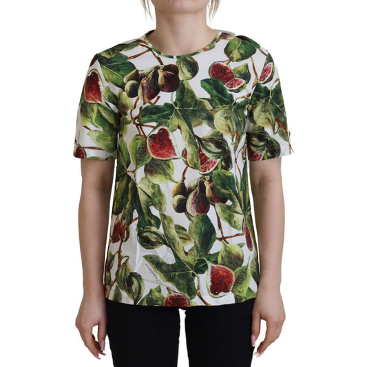 Dolce & Gabbana Chic Multicolor Fig Print Cotton Top Dolce & Gabbana