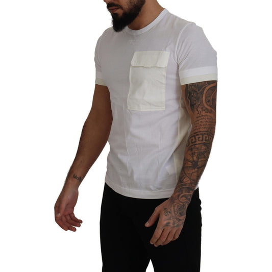 Dolce & Gabbana Elegant White Cotton Tee with DG Chest Pocket Dolce & Gabbana