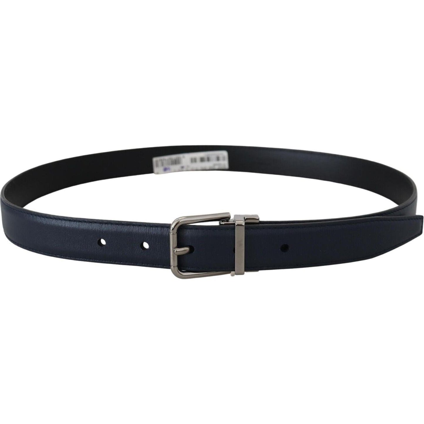 Dolce & Gabbana Elegant Blue Calf Leather Belt Dolce & Gabbana