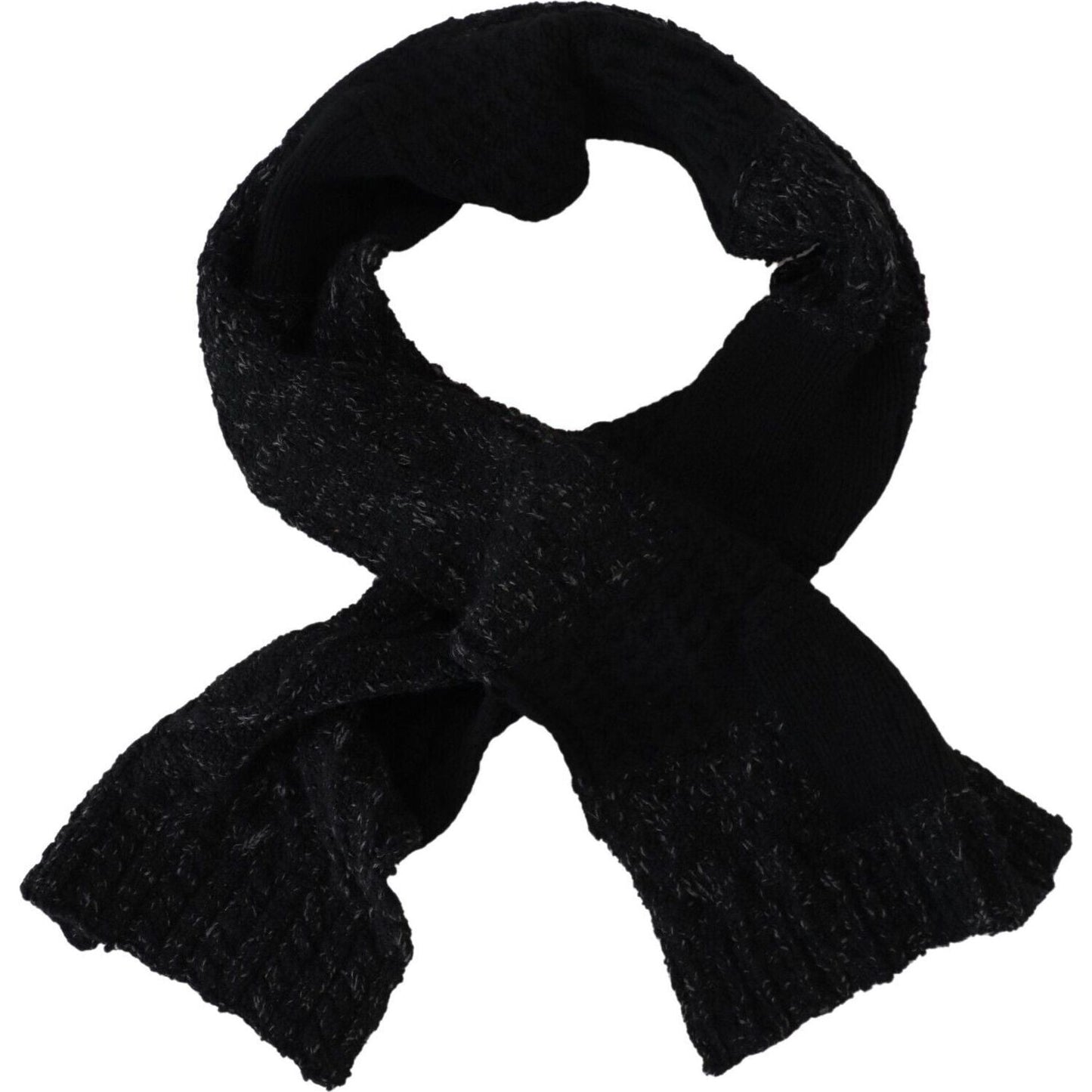 Dolce & Gabbana Elite Black Wool Blend Men's Scarf Dolce & Gabbana