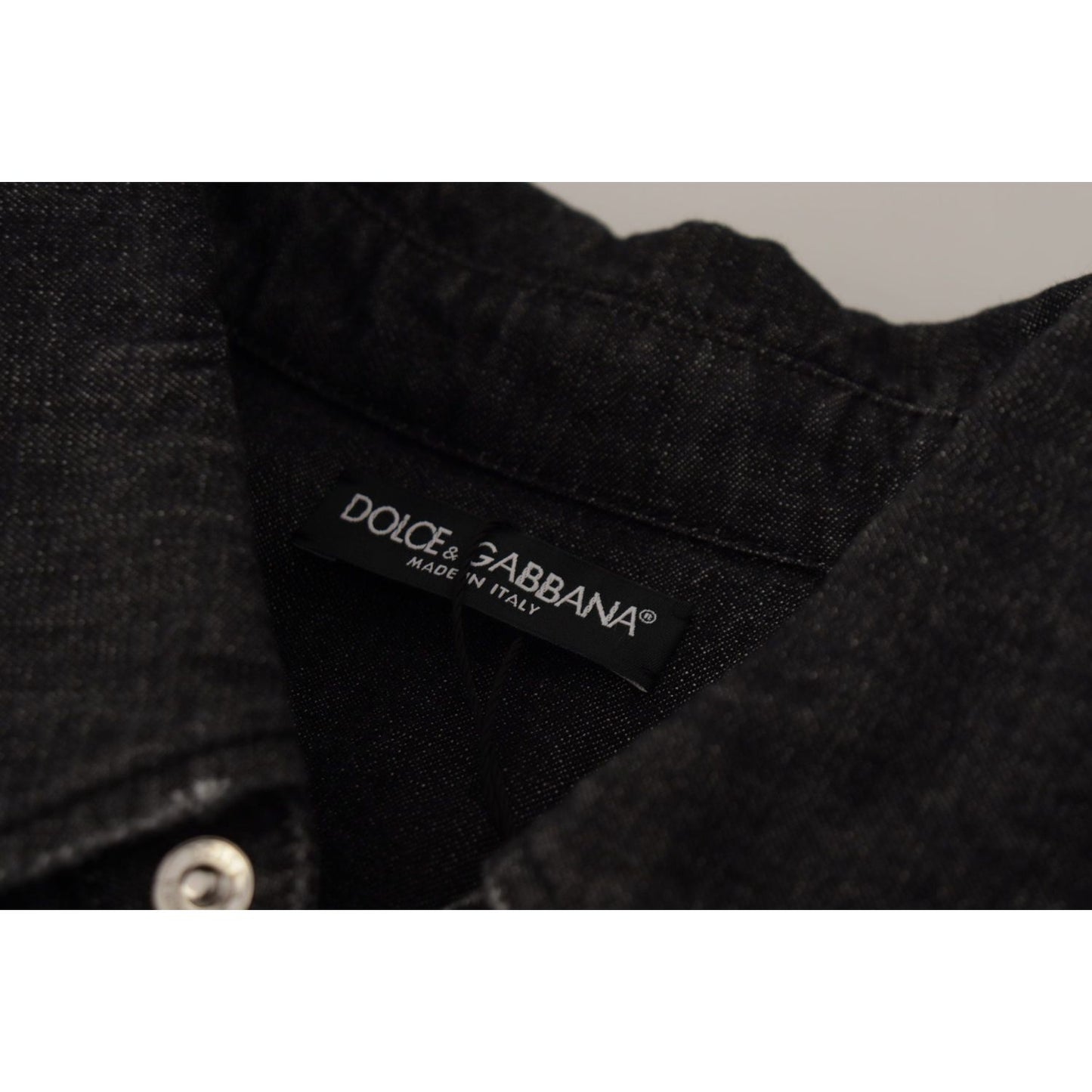 Dolce & Gabbana Elegant Grey Cotton Blend Casual Shirt Dolce & Gabbana