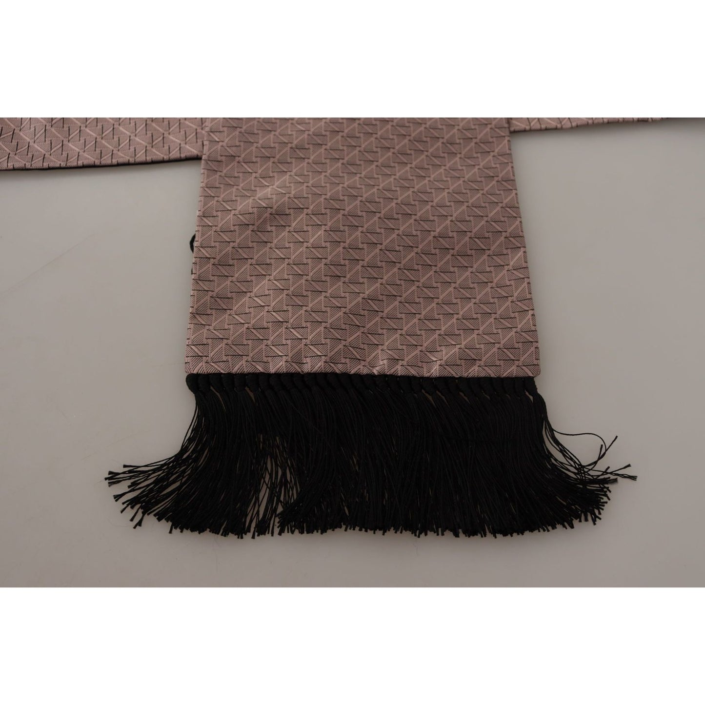 Dolce & Gabbana Elegant Silk Fringed Men's Scarf in Pink Dolce & Gabbana