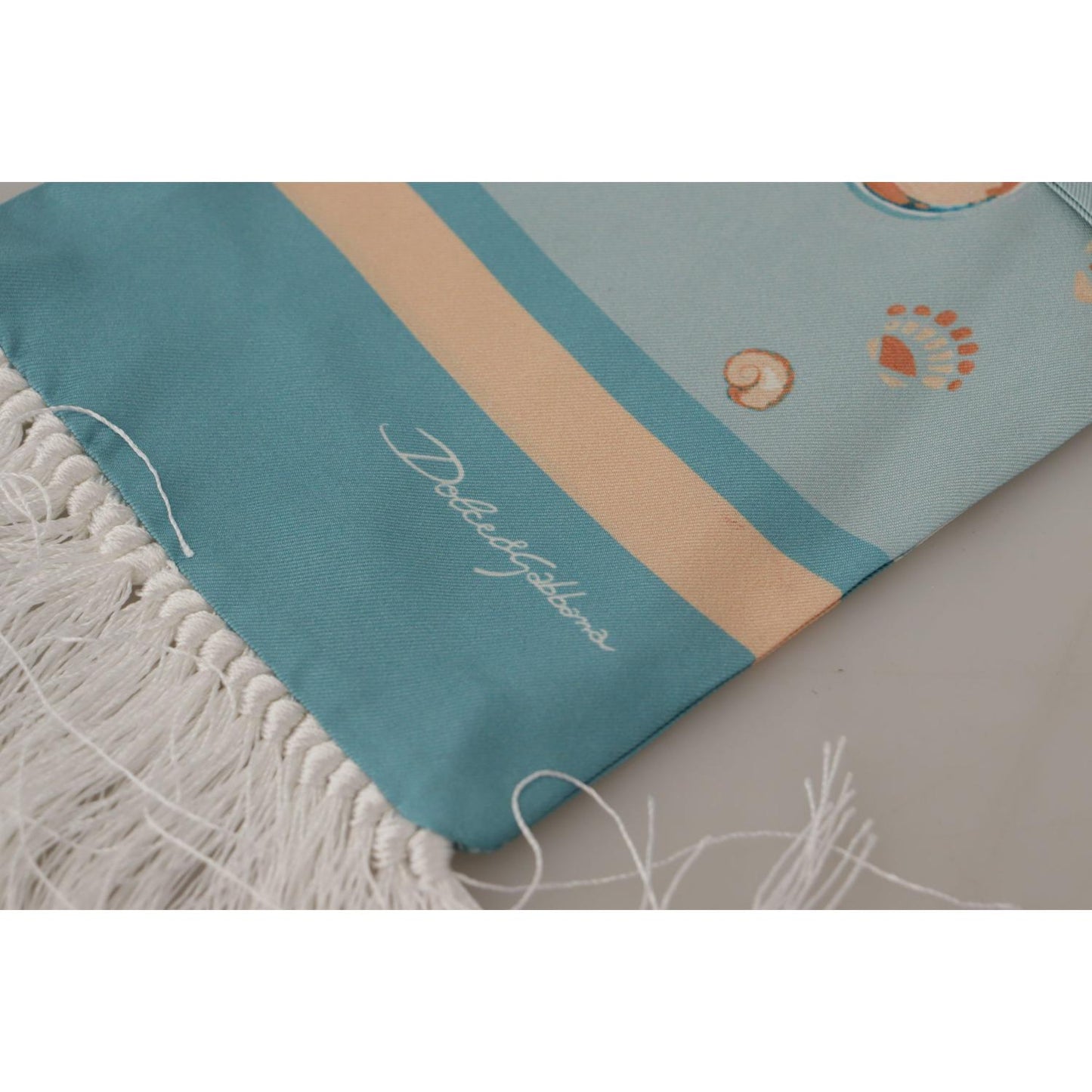 Dolce & Gabbana Elegant Silk Scarf with Shell Motif Dolce & Gabbana