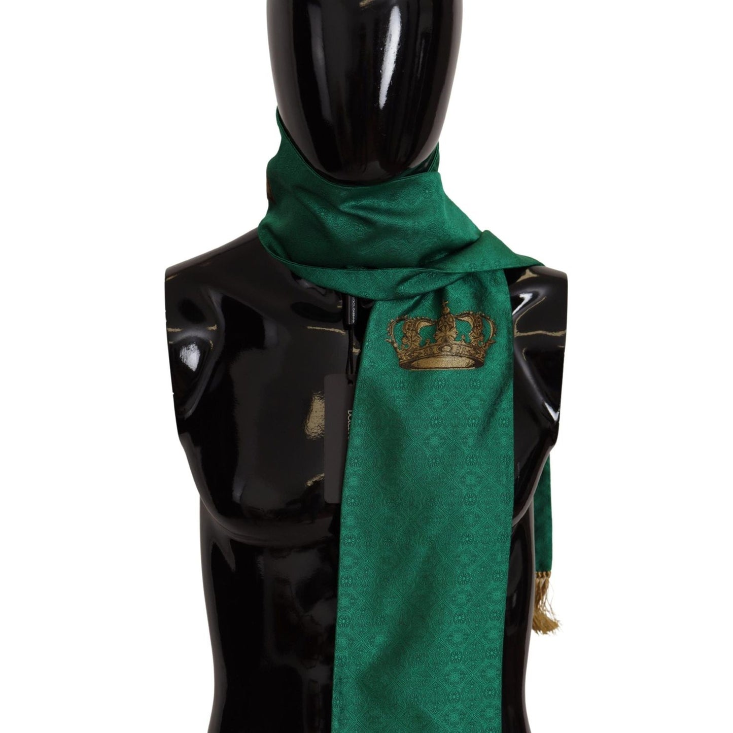 Dolce & Gabbana Elegant Green Silk Blend Men's Scarf Dolce & Gabbana