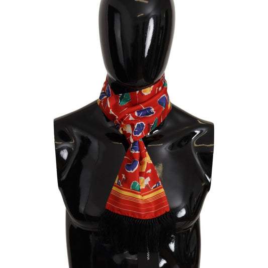 Dolce & Gabbana Multicolor DG Umbrellas Print Shawl Fringe Scarf