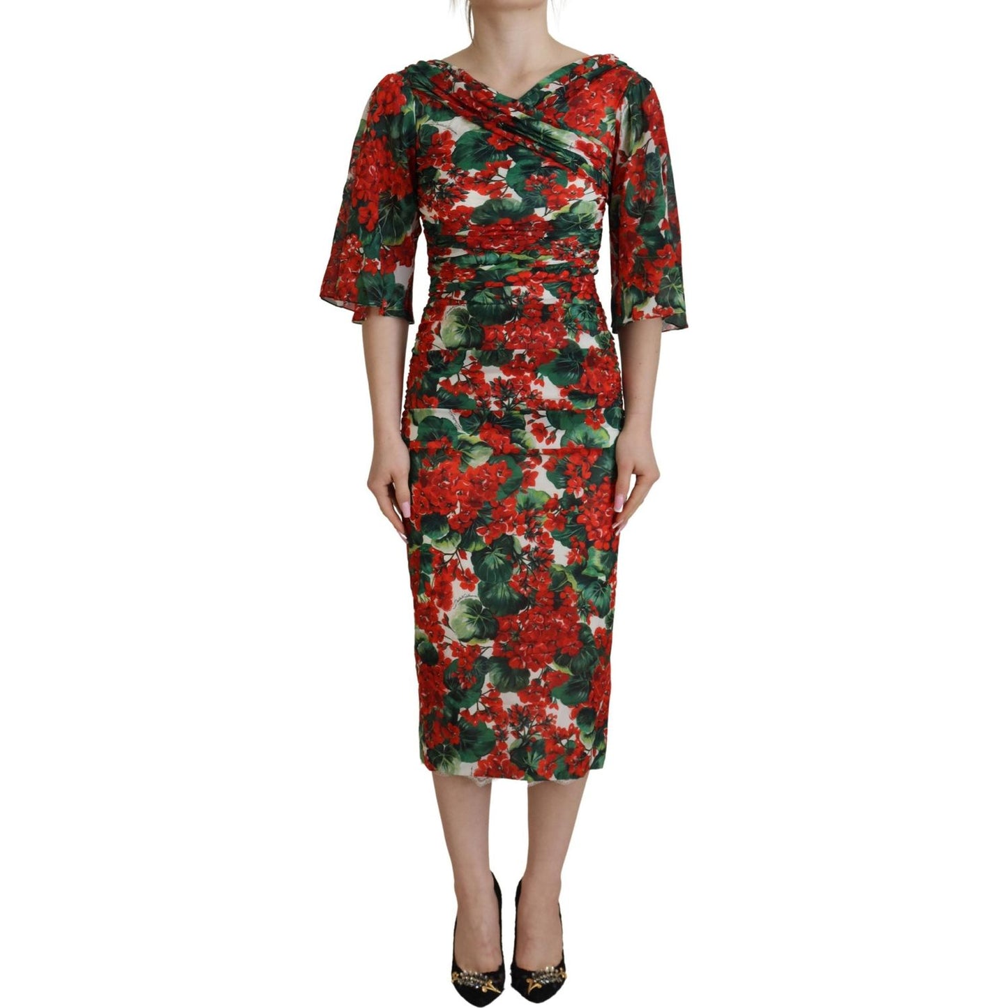 Dolce & Gabbana Enchanting Floral Print Sheath Dress Dolce & Gabbana