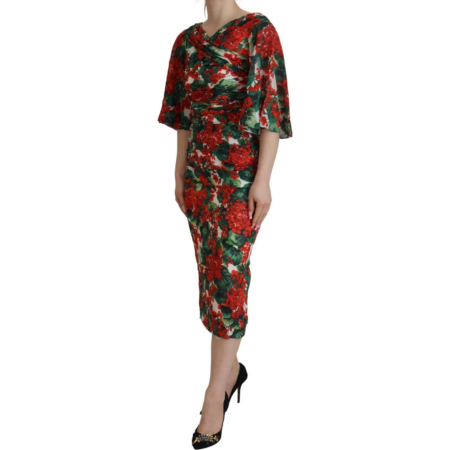 Dolce & Gabbana Enchanting Floral Print Sheath Dress Dolce & Gabbana