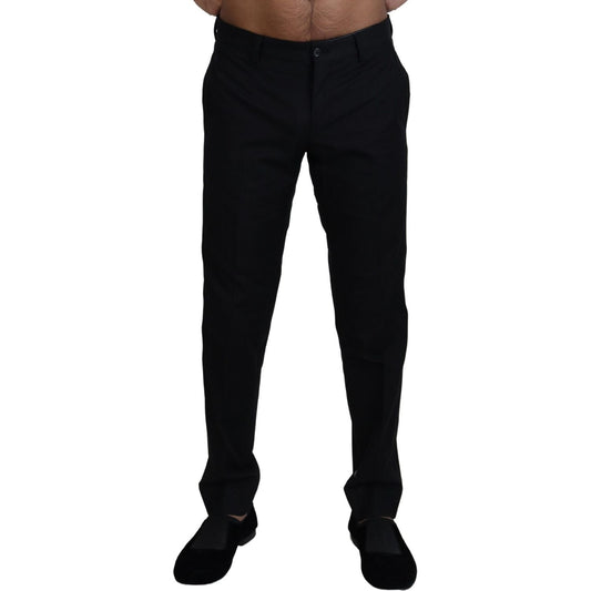 Dolce & Gabbana Elegant Black Cotton Trousers Dolce & Gabbana