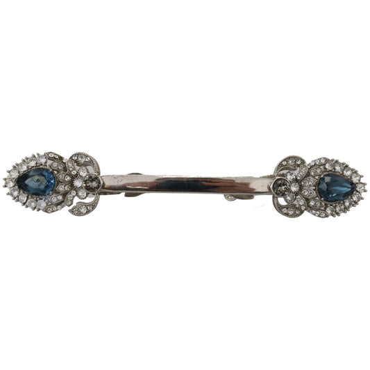 Dolce & Gabbana Elegant Sterling Silver Glass Brooch Brooch Dolce & Gabbana