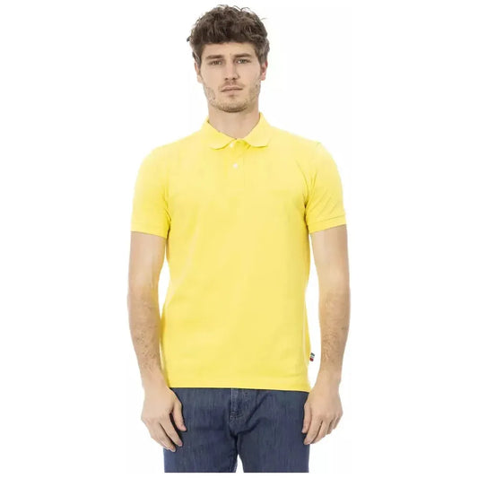 Baldinini Trend Yellow Cotton Men Polo Baldinini Trend