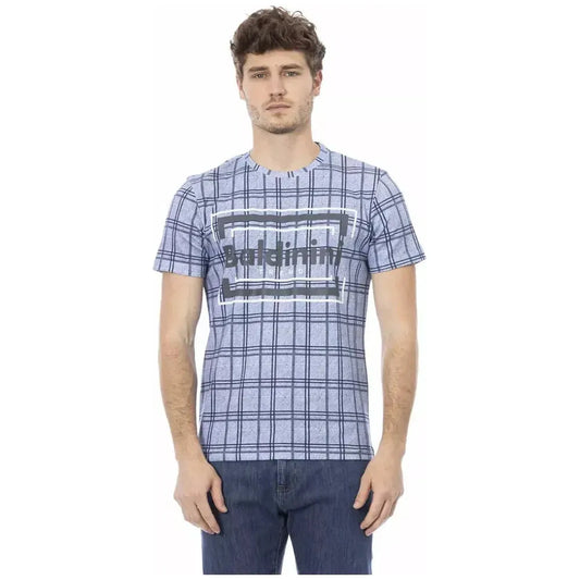 Baldinini Trend Light Blue Cotton Men T-Shirt Baldinini Trend