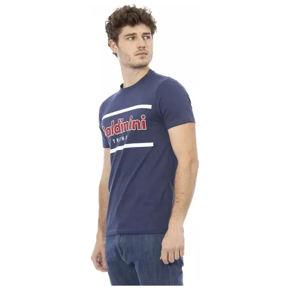 Baldinini Trend Blue Cotton Men T-Shirt Baldinini Trend