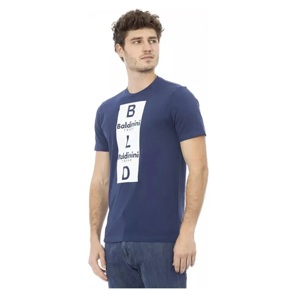 Baldinini Trend Blue Cotton Men T-Shirt Baldinini Trend