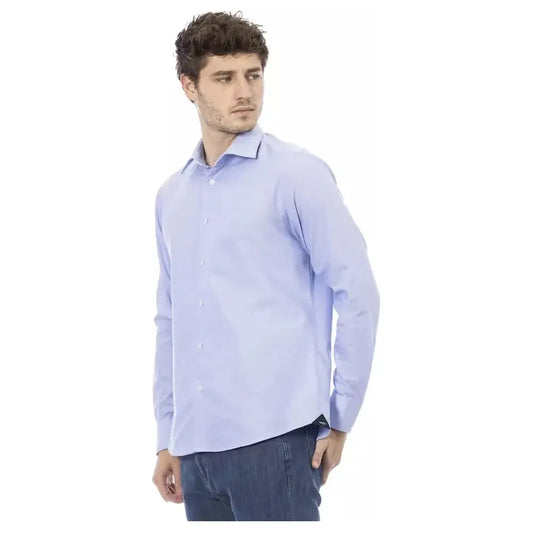 Baldinini Trend "Light Blue Cotton Men Shirt" Baldinini Trend