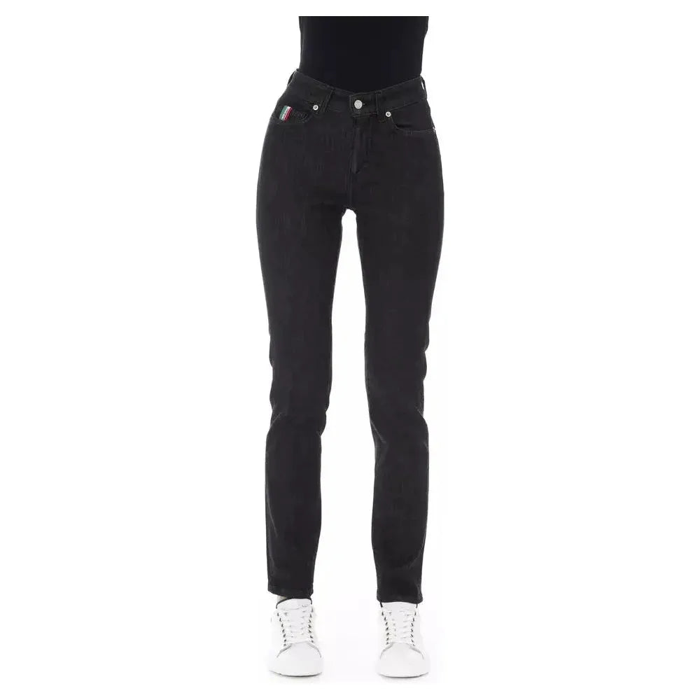 Baldinini Trend Black Cotton Women Jeans Baldinini Trend