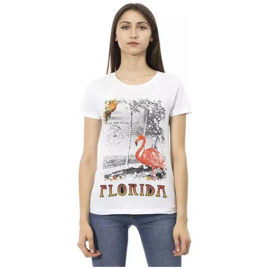 Trussardi Action White Cotton Women T-Shirt Trussardi Action