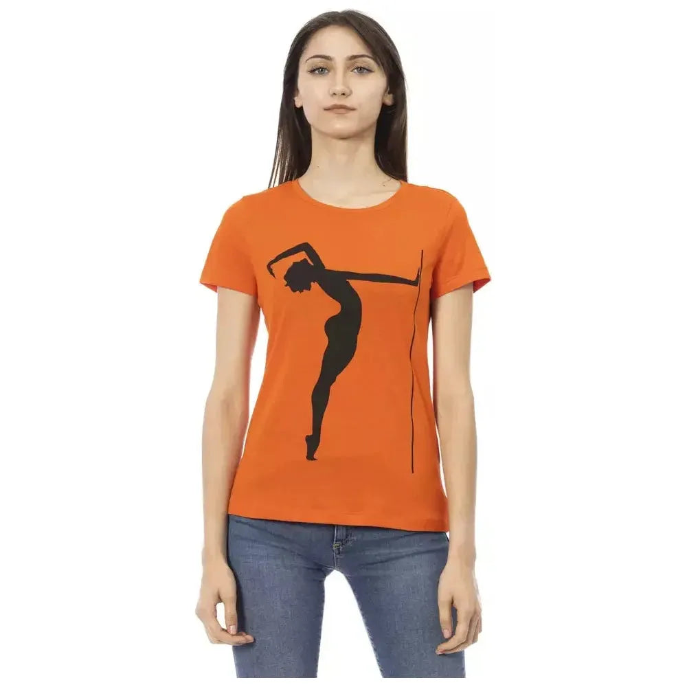 Trussardi Action Orange Cotton Women Top Trussardi Action