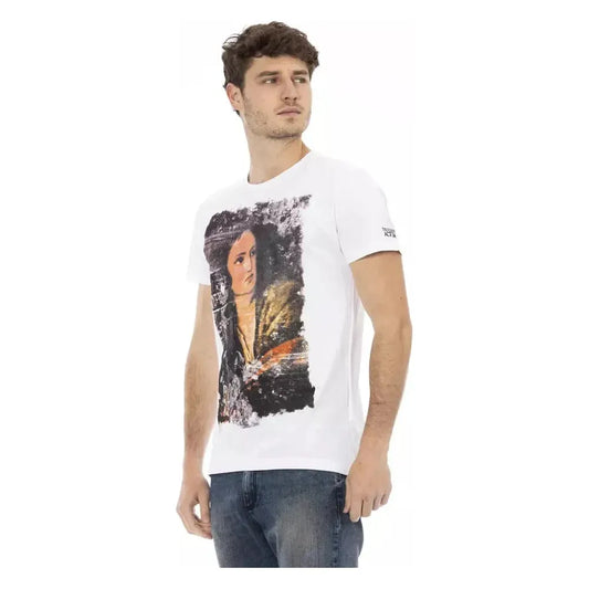 Trussardi Action White Cotton Men T-Shirt Trussardi Action