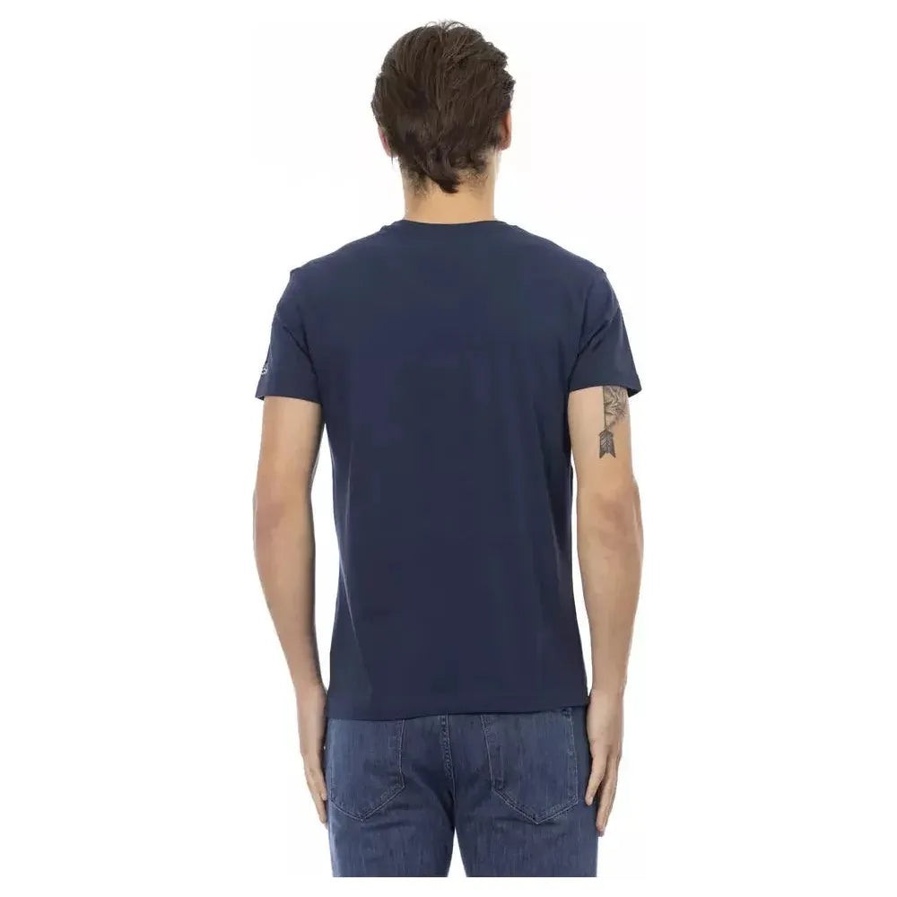 Trussardi Action Blue Cotton Men T-Shirt
