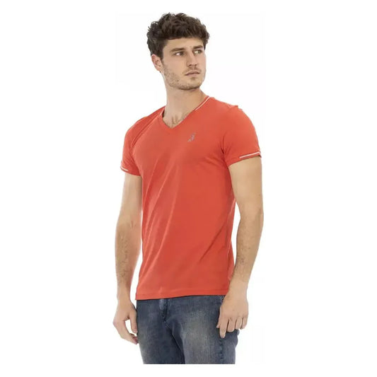 Trussardi Action Orange Cotton Men T-Shirt Trussardi Action