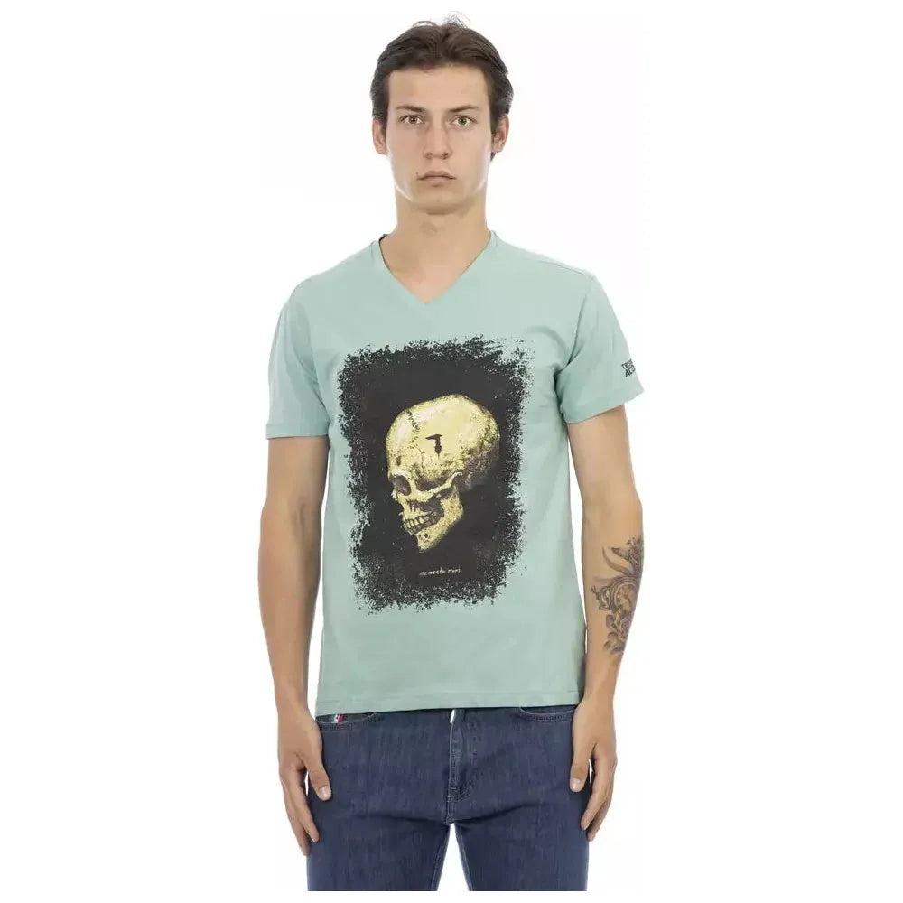Trussardi Action Green Cotton Men T-Shirt