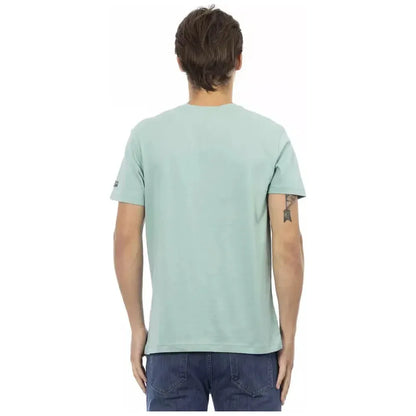 Trussardi Action Green Cotton Men T-Shirt