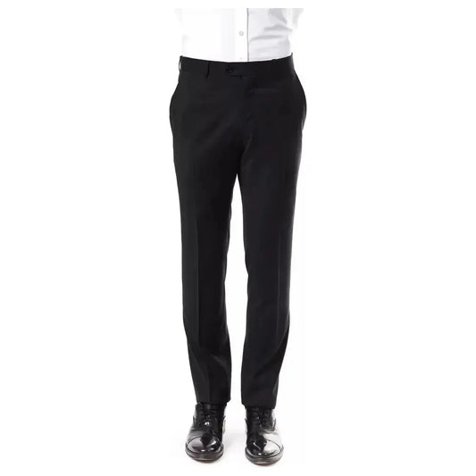 Uominitaliani Gray Wool Men's Suit Pants