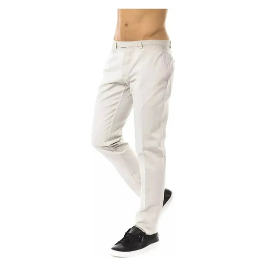 Uominitaliani Gray Cotton Men Pant Jeans & Pants Uominitaliani