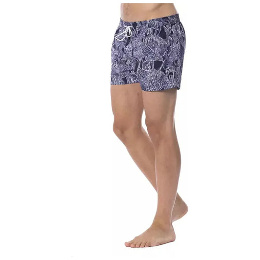 Roberto Cavalli Sport Blue Polyester Men's Swim Trunk Roberto Cavalli Sport