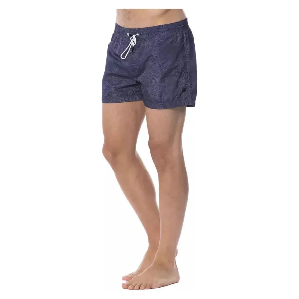 Roberto Cavalli Sport Blue Polyester Men Swimwear Roberto Cavalli Sport