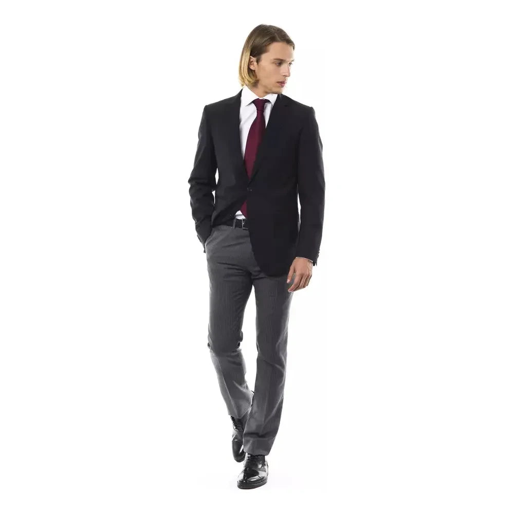 Uominitaliani Black Wool Men Blazer Uominitaliani