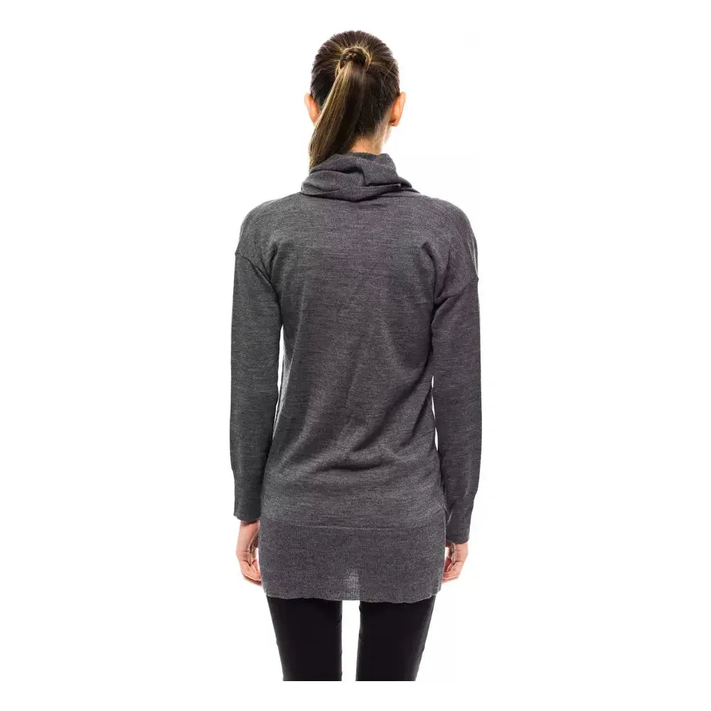 Montana Blu Gray Wool Women Sweater Montana Blu