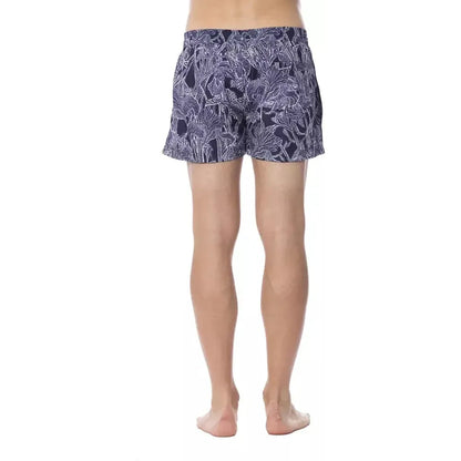 Roberto Cavalli Sport Blue Polyester Men's Swimwear