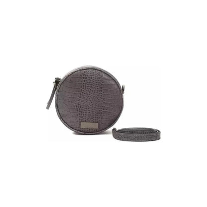Pompei Donatella Gray Leather Women Crossbody Bag