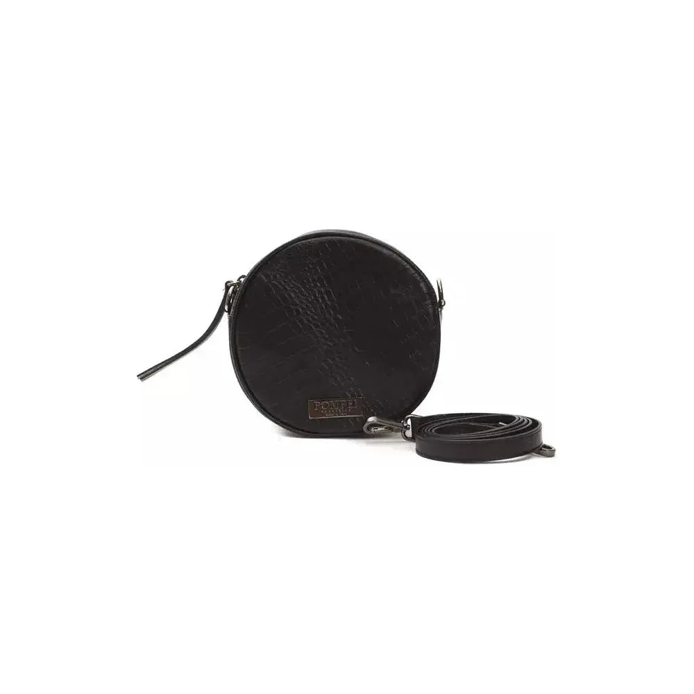 Pompei Donatella Black Leather Women Crossbody Bag
