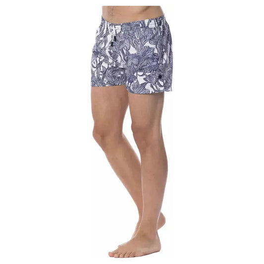 Roberto Cavalli Sport Light Blue Polyester Men Swimwear Roberto Cavalli Sport